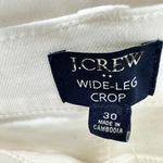 J.Crew Wide Leg Cropped Jean All Day Stretch White Stretch Denim US 30 NWT Photo 8