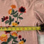 Blu Pepper  Dusty Rose Embroidered Floral Cotton Layered Sleeve‎ Top Size Small Photo 4