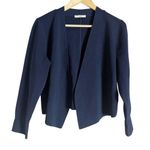 M.M. LaFleur The Sant Ambroeus Jardigan Crop Cardigan Sweater Navy Plus Size 1X Blue Photo 4