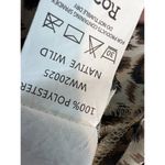 Roar Blouse Large Shirt sexy sheer Animal Print Long sleeve Tunic Beaded Western Tan Photo 4