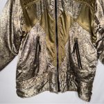 Vintage Edelweiss Ski Jacket Floral Rose Print Gold Women's Jacket Size M Photo 4