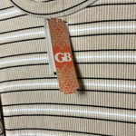 Giani Bernini GB Womens Size S Ribbed Stripped Front Tie Pullover Long sleeve Taupe Dress NWT Photo 4