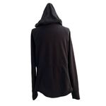Tek Gear Women Size Petite Medium Black Fleece Jacket Hoodie Thumb Hole (37-584) Photo 1