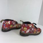 Dr. Martens  Burgundy Floral Boots Women Size 5 Photo 12