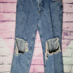 Free People  WE THE FREE MAGGIE RIPPED CROPPED STRAIGHT LEG JEANS 25 Photo 0