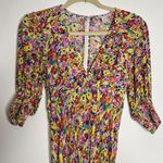 RIXO‎ FOR TARGET FLORAL MULTICOLOR PUFF SLEEVE MAXI DRESS Size 2 Pink Photo 4