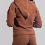 Ny Collection Buffbunny Size M Looped Yarn Hoodie Sweatshirt Brown Comfy Lounge Minimalist NWT Photo 4