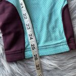 Brooks Pants Sz M Maroon Aqua Knee Length Capri Running Bottoms Activewear Tech Photo 11