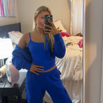 Aritzia  Matching Sweat Set Cargo Sweatpants Half-Zip+golden tank Photo 4