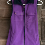 CHAPS ‎ Size Small Purple & Blue Fleece Vest Full-Zip with Pockets Photo 0