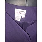 Adrianna Papell Purple Embroidered Detail Skirt Suit Size 16 Photo 2