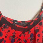Red Floral Satin Cami Women’s Size Large I love Ronson Photo 2