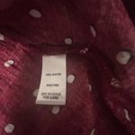 Elegant Burgundy Polka Dot Bell Sleeve Blouse Red Size XL Photo 7