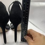 Schutz  Linsey Nubuck Heel wedding black diamond square toe studded size 8 E10 Photo 7