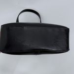Liz Claiborne Vtg  Black Leather Hand Bag Tote Purse Classic Simple Minimalist Photo 6