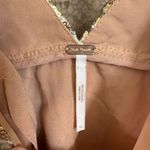 Free People Night Shimmers Gold Nude Sparkly Mini Dress Size 12 Photo 2