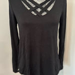American Eagle  small Soft & Sexy Black Crisscross Tunic Long Sleeve Top. Soft Photo 0
