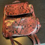 ZARA COPY -  basic collection snakeskin red/black backpack type purse in EUC. Photo 0
