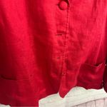 Spiegel New Deadstock red linen 4 button lightweight blazer ladies size 20W plus Photo 2