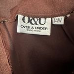 Over & Under Brown Earthy Cottagecore Long Maxi Skirt Women Sz 14W VTG Photo 7