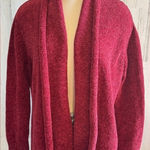 Simply Southern  Red Chenille Open Front Cardigan Large‎ Cozy Knit Photo 0