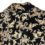 Style & Co Velour Track Jacket 2X Plus Size Black Brown Floral Y2K AOP Grunge Whimsigoth‎ Photo 6