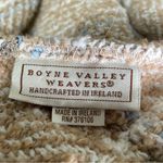 Boyne Valley Weavers Poncho Cape Sweater Ireland Made Fringed Alpaca Plaid‎ OS Tan Size undefined Photo 6