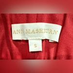 Ann Mashburn Faye Flare Cropped Pants Pull On Mid Rise Dark Red Size Small $275 Photo 5
