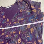 Peruvian Connection Sz XL Leaves Autumn Fall Maxi Flowy Boho Dress Pockets Photo 6