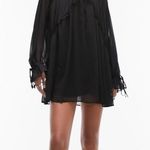 Topshop cut out tie neck chuck on in black Photo 2