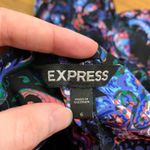 EXPRESS Black Blue Floral Long Bell Sleeve Maxi Dress Women Size 6 Evening Party Photo 5