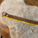 Leather Woven Wide Belt With Leather Buckle Size Medium 2" Width Brown Photo 5