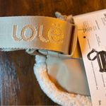 Lole  Beige Fleece Belt Bag 7.5” X 5.25 Zip Up Adjustable Strap Photo 3