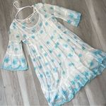 Meena Mahal Dress embroidered tiered sheer mini womens White medium indian party Photo 0