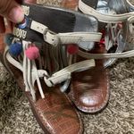 Sam Edelman  Pom Pom tassel Sandals woman size 8 double ankle strap boho cute! Photo 3