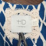 Anthropologie  HD in Paris Archipelago Blue White V-Neck Dress size 0P Photo 4