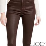 joe's jeans The Charlie High-Rise Coated Skinny Jeans Dark Cocoa Sz 28 NWT Ankle Photo 1