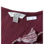 Lucky Brand Maroon Bohemian Long Sleeve Women's Top Size Medium 16-7 Photo 2