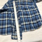 CHAPS  Navy Plaid Flannel Top Women Quarter-Zip Pullover Long Sleeve 1/2 Zip Warm Photo 9