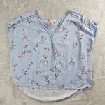Como vintage  Blouse Top Blue Floral Pattern Sleeveless Womens Size XXL 2XL Photo 0