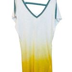 Pitusa Dip Dye Ombré Yellow Sundress One Size Midi Peru Pima Cotton Modal Photo 0