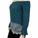 Mason Belle Green Off Shoulder Long Sleeve Blouse Size L Photo 2