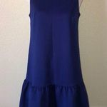 Bar III  XS blue dropwaist scuba dress‎ Photo 2