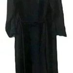 EUC Long sheer robe duster with embroidered lace cuffs medium Black Photo 1
