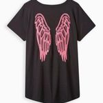 Torrid NEW  Embroidered Back Girlfriend Tee Signature Jersey Wings Black Size 00 Photo 0
