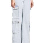 We Wore What Women’s Utility High Rise Straight Jeans Super Light Sz 24 Photo 2