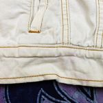 Free People Denim Trucker Jacket Womens XS Ivory Along The Way Distressed Oversi Photo 7