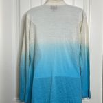 W By Worth NWT!  Aquamarine and Off White Dip Dye Cardigan Size Medium Photo 2