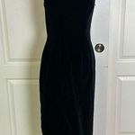 90s VTG GUESS BLACK VELVET STRUCTURED MAXI DRESS GOWN Photo 0