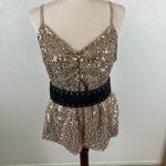 Bebe  black faux vegan leather studded stretch snap closure belt M/L NEW Photo 2